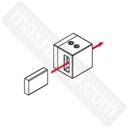 Проходен носач на шина 15х5 мм. с плоска 2