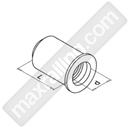 Нит гайка  M6x 16мм. Неръждаема стомана  1